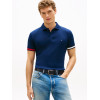 Tommy Hilfiger polokošeľa s logo rukávmi modrá Tommy Hilfiger polokošeľa s logo rukávmi modrá