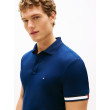 Tommy Hilfiger polokošeľa s logo rukávmi modrá Tommy Hilfiger polokošeľa s logo rukávmi modrá