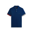 Tommy Hilfiger polokošeľa s logo rukávmi modrá Tommy Hilfiger polokošeľa s logo rukávmi modrá