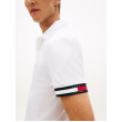 Tommy Hilfiger polokošeľa s logo rukávmi biela