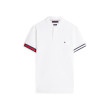 Tommy Hilfiger polokošeľa s logo rukávmi biela