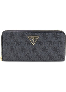 Guess peňaženka Laurel 4G Logo maxi tmavosivá