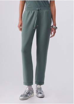 Liu Jo Scuba Nohavice Slim Fit zelené