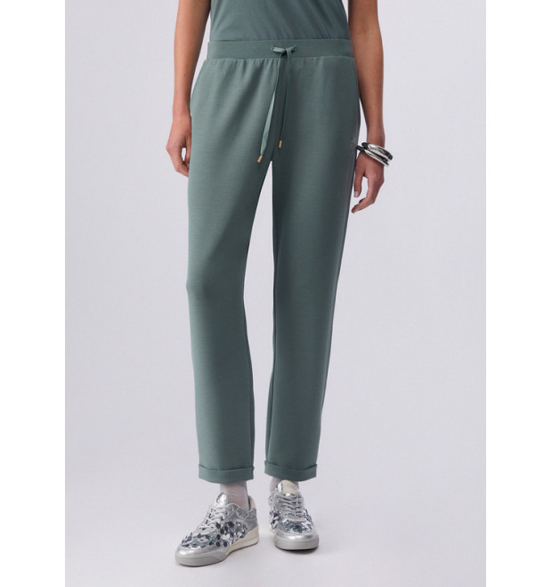 Liu Jo Scuba Nohavice Slim Fit zelené