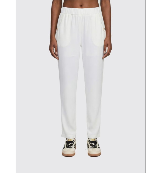 Liu Jo Slim-Fit nohavice s lemom biele Liu Jo Slim-Fit nohavice s lemom biele