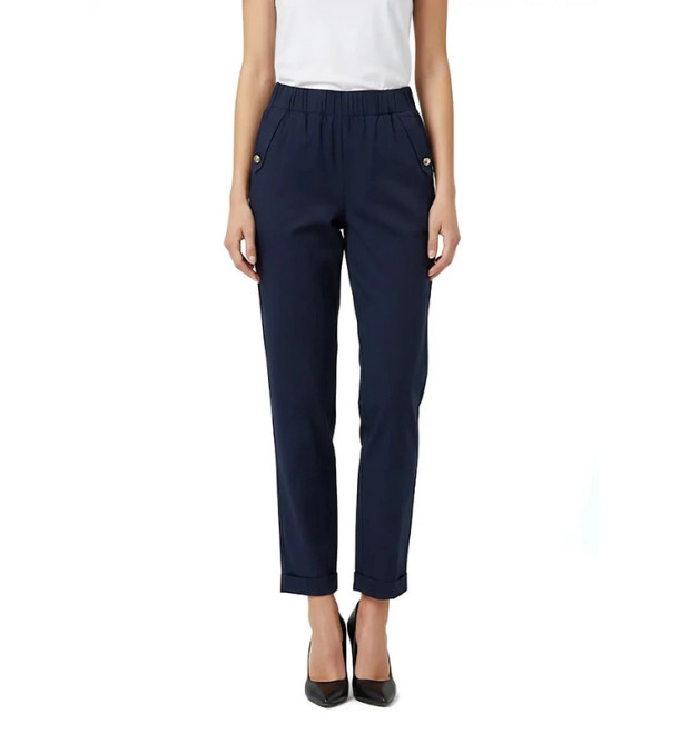 Liu Jo Slim-Fit nohavice s lemom modré