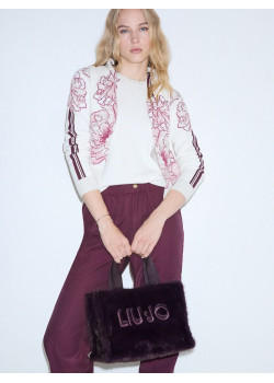 Liu Jo teddy kabelka Small Tote fialová