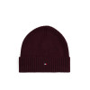 Tommy Hilfiger zimná čiapka s logom Beanie fialová Tommy Hilfiger zimná čiapka s logom Beanie fialová