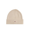 Tommy Hilfiger zimná čiapka s logom Beanie béžová Tommy Hilfiger zimná čiapka s logom Beanie béžová