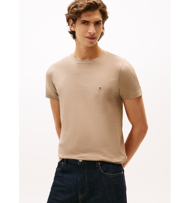 Tričko Tommy Hilfiger MW0MW10800AFE Béžová Tričko Tommy Hilfiger MW0MW10800AFE Béžová
