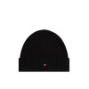 Tommy Hilfiger zimná čiapka s logom Beanie čierna Tommy Hilfiger zimná čiapka s logom Beanie čierna