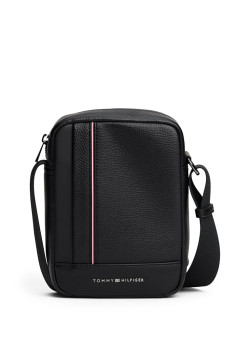 Tommy Hilfiger Metal Logo Crossbody Reporter taška čierna