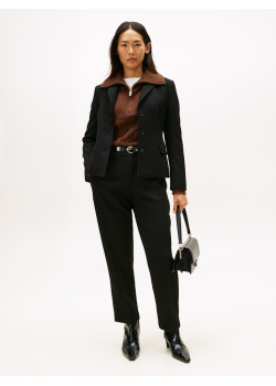 Tommy Hilfiger dámske nohavice Slim Straight Leg čierne
