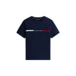 Tommy Hilfiger pánske tričko s výraznou aplikáciou modré Tommy Hilfiger pánske tričko s výraznou aplikáciou modré