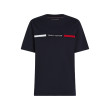 Tommy Hilfiger pánske tričko s výraznou aplikáciou modré Tommy Hilfiger pánske tričko s výraznou aplikáciou modré