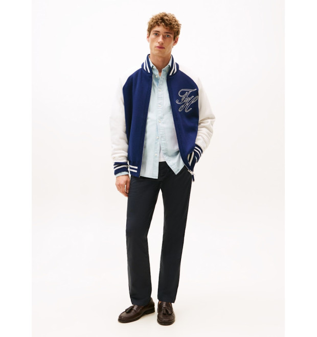 Tommy Hilfiger pánske nohavice chino modré Tommy Hilfiger pánske nohavice chino modré