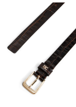 Tommy Hilfiger dámsky kožený opasok hnedý
