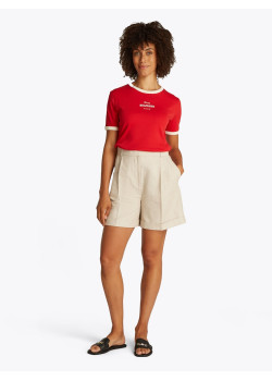 Tommy Hilfiger dámske bavlnené kraťasy béžové
