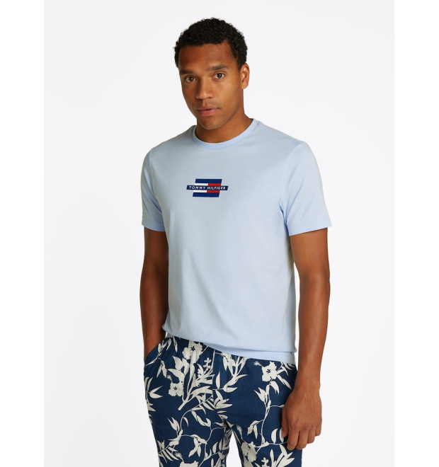 Tričko Tommy Hilfiger MW0MW38636C1O Modrá Tričko Tommy Hilfiger MW0MW38636C1O Modrá