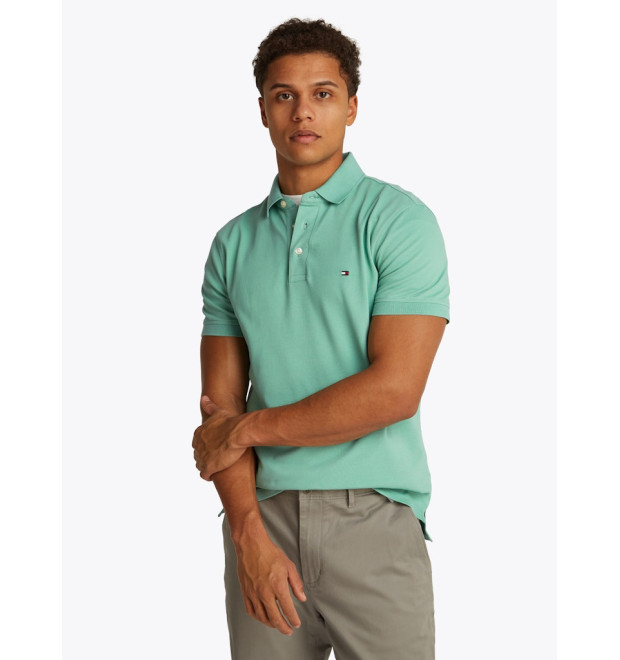Tommy Hilfiger 1985 Slim Fit pánske polo tričko zelené Tommy Hilfiger 1985 Slim Fit pánske polo tričko zelené
