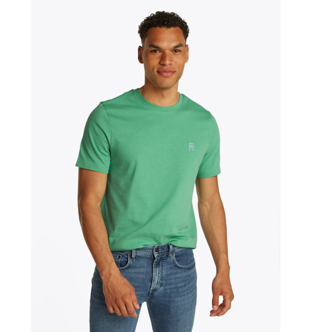 Tričko Tommy Hilfiger MW0MW39256L3J Zelená Tričko Tommy Hilfiger MW0MW39256L3J Zelená