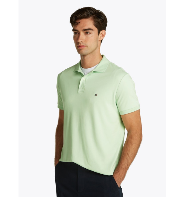 Tommy Hilfiger pánska polokošeľa s výšivkou vlajky zelená Tommy Hilfiger pánska polokošeľa s výšivkou vlajky zelená