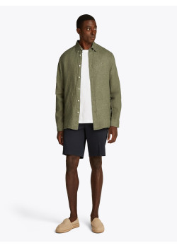 Tommy Hilfiger pánska ľanová košeľa zelená