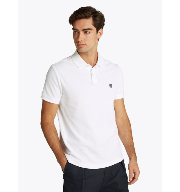 Tommy Hilfiger bavlnené polo tričko biele Tommy Hilfiger bavlnené polo tričko biele