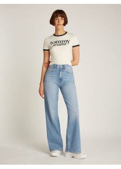 Tommy Jeans Claire dámske široké rifle modré