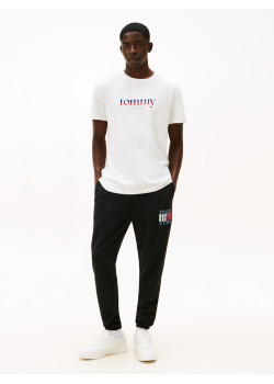 Tommy Jeans pánske bavlnené tepláky čierne