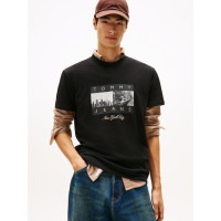 Tommy Jeans pánske tričko NY print čierna Tommy Jeans pánske tričko NY print čierna