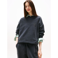 Tommy Jeans dámska mikina Relaxed Crest Crew čierna Tommy Jeans dámska mikina Relaxed Crest Crew čierna