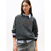 Tommy Jeans dámska mikina s leopardím logom čierna Tommy Jeans dámska mikina s leopardím logom čierna