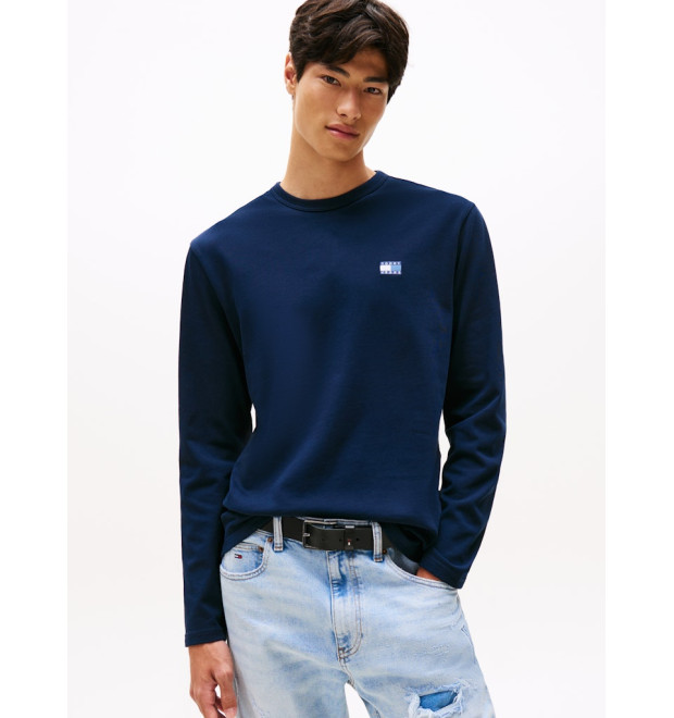 Tommy Jeans pánske tričko s dlhým rukávom modré Tommy Jeans pánske tričko s dlhým rukávom modré