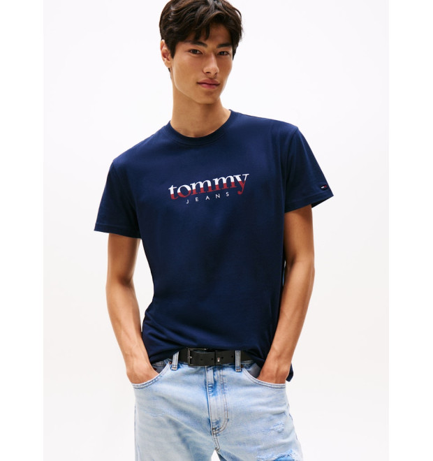 Tommy Jeans pánske tričko s logom modré Tommy Jeans pánske tričko s logom modré