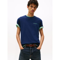 Tommy Jeans pánske tričko logo s rozmazaným efektom modré Tommy Jeans pánske tričko logo s rozmazaným efektom modré