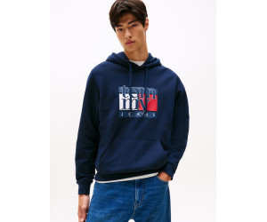 Tommy Jeans Flag Logo Terry mikina modrá