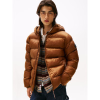 Tommy Jeans pánska zimná bunda hnedá
