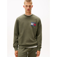Tommy Jeans pánska mikina relaxed fit zelená Tommy Jeans pánska mikina relaxed fit zelená