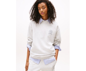 Tommy Jeans dámska mikina Relaxed Crest Crew sivá