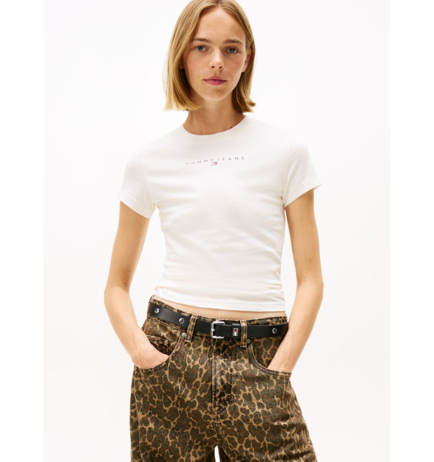Tommy Jeans dámske tričko Bling Linear biele Tommy Jeans dámske tričko Bling Linear biele