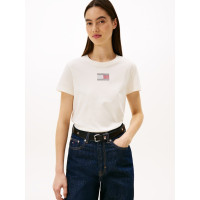 Tommy Jeans dámske tričko Party Flag biele Tommy Jeans dámske tričko Party Flag biele