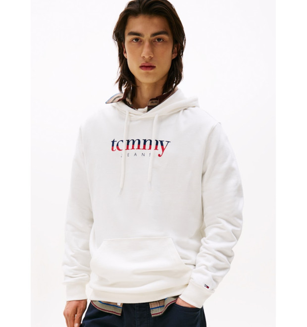 Tommy Jeans pánska mikina s logom biela Tommy Jeans pánska mikina s logom biela