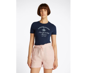 Tommy Jeans dámske bavlnené tričko s potlačou modré