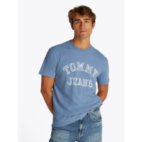 Tommy Jeans Paisley College pánske tričko modré Tommy Jeans Paisley College pánske tričko modré