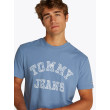 Tommy Jeans Paisley College pánske tričko modré Tommy Jeans Paisley College pánske tričko modré