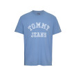Tommy Jeans Paisley College pánske tričko modré Tommy Jeans Paisley College pánske tričko modré
