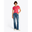 Tommy Jeans dámske rebrované tričko červené Tommy Jeans dámske rebrované tričko červené