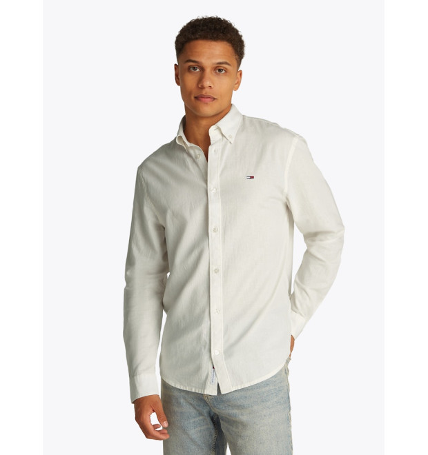Tommy Jeans pánska košeľa Regular Fit biela Tommy Jeans pánska košeľa Regular Fit biela