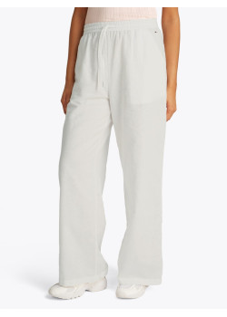 Tommy Jeans dámske nohavice Wide Leg ľanové béžové